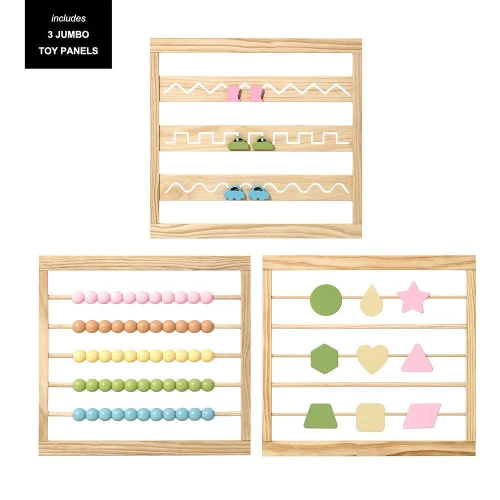 New Upgrade Wooden Playpen Extra Large for Toddlers and Babies Foldable Expandable Adjustable 8 to 10 Panels