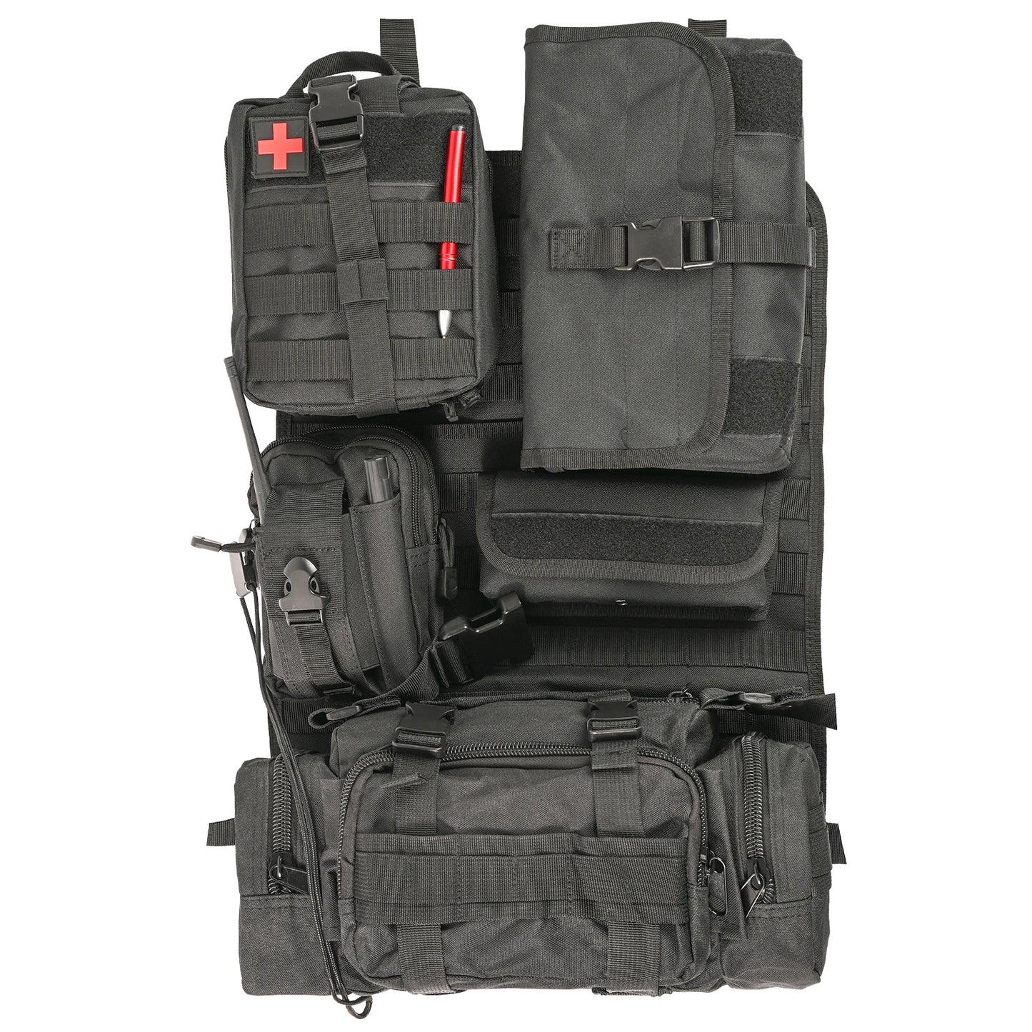 XUKEY Car Seat Back Molle Organizer With Five Pouches