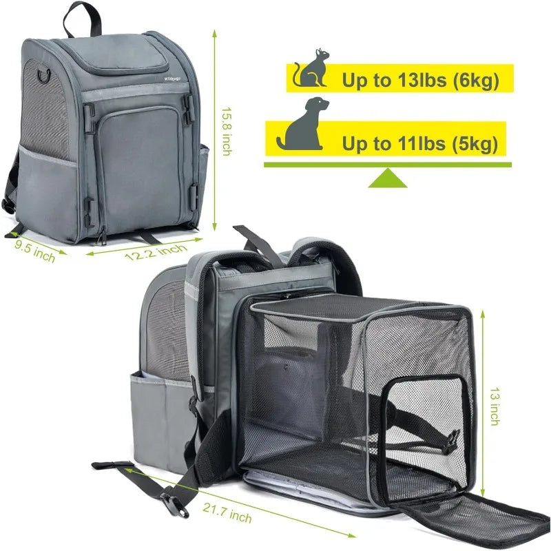 Expandable Pet Carrier Airline Approved Foldable Backpack