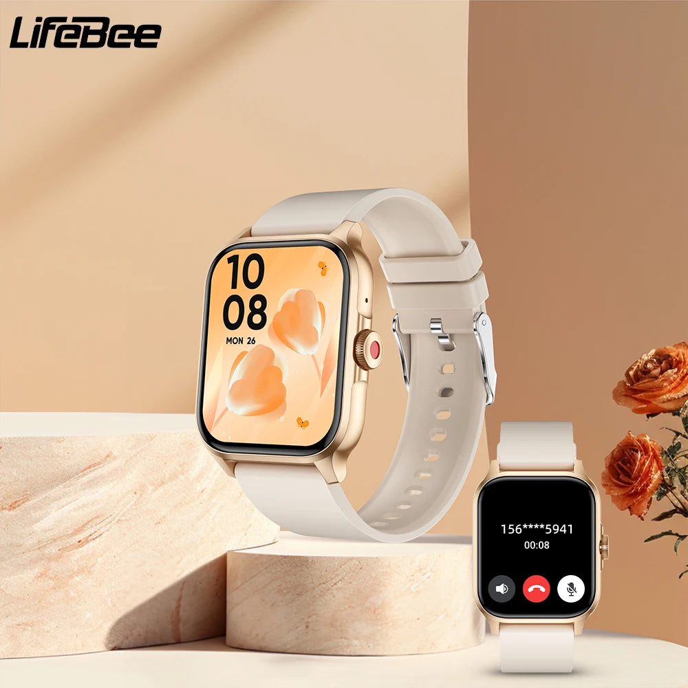 LIFEBEE 1.85 Inch Smartwatch for Men and Women with Call Function Activity Fitness Tracker Sleep Monitor Calorie and Step Counter Sports Running