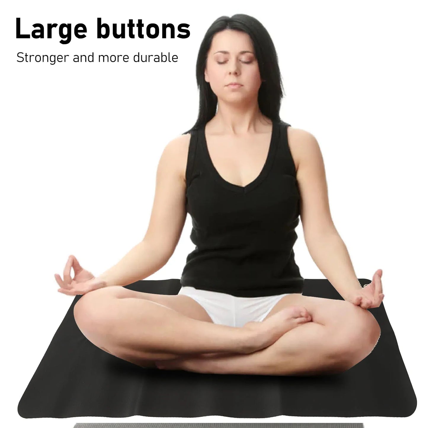 Grounding Mat Large Black Earthing Pad For Elderly Foot Therapy Relieving Anxiety Sleep Mat