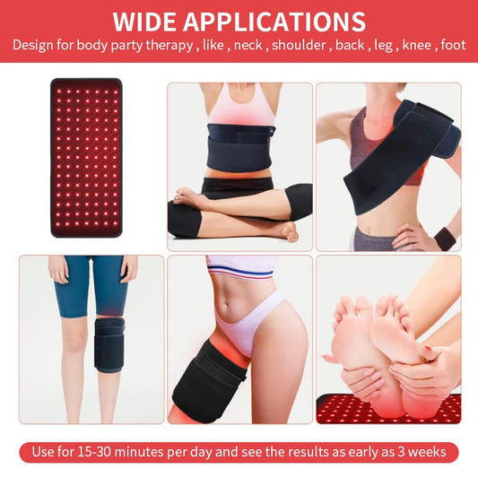Red Light Therapy Pad For Pain Relief 660nm 850nm Strap Wrap