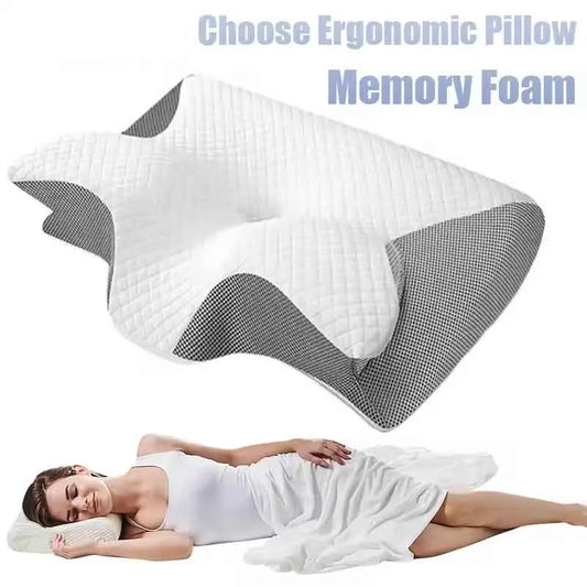 Comfortable Memory Foam Neck Pillow for Cervical Support