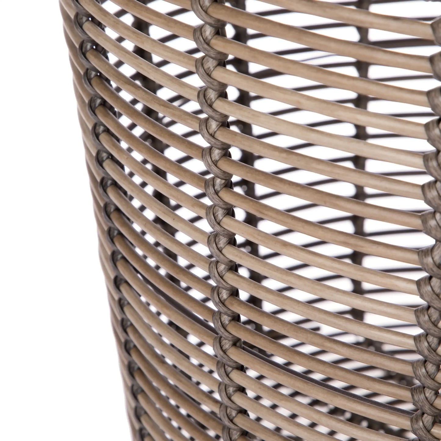 Extra Large Round Poly Rattan Storage Basket With Handles