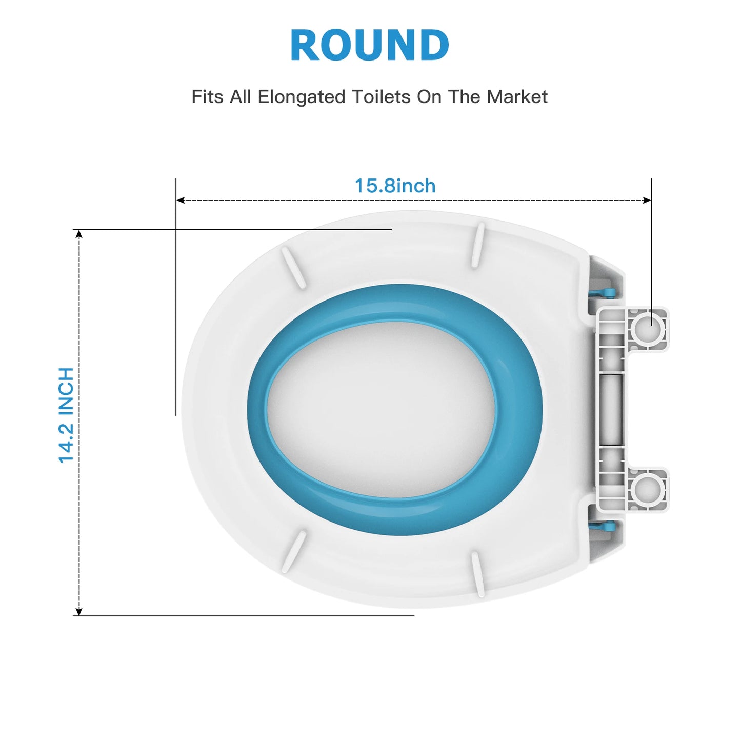 Toilet Seat With Built In Toddler Seat Round Toilet Seat for Potty Training Fits Adults and Children Slow Close