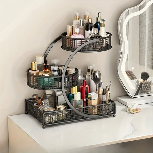 Hign-concerned Metal Makeup Storage Rack Multi Layer Cosmetic Organizer