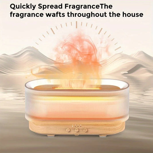 Sejoy 300ml Humidifier for Office and Home Flame Aromatherapy Ultrasonic Essential Oil Diffuser