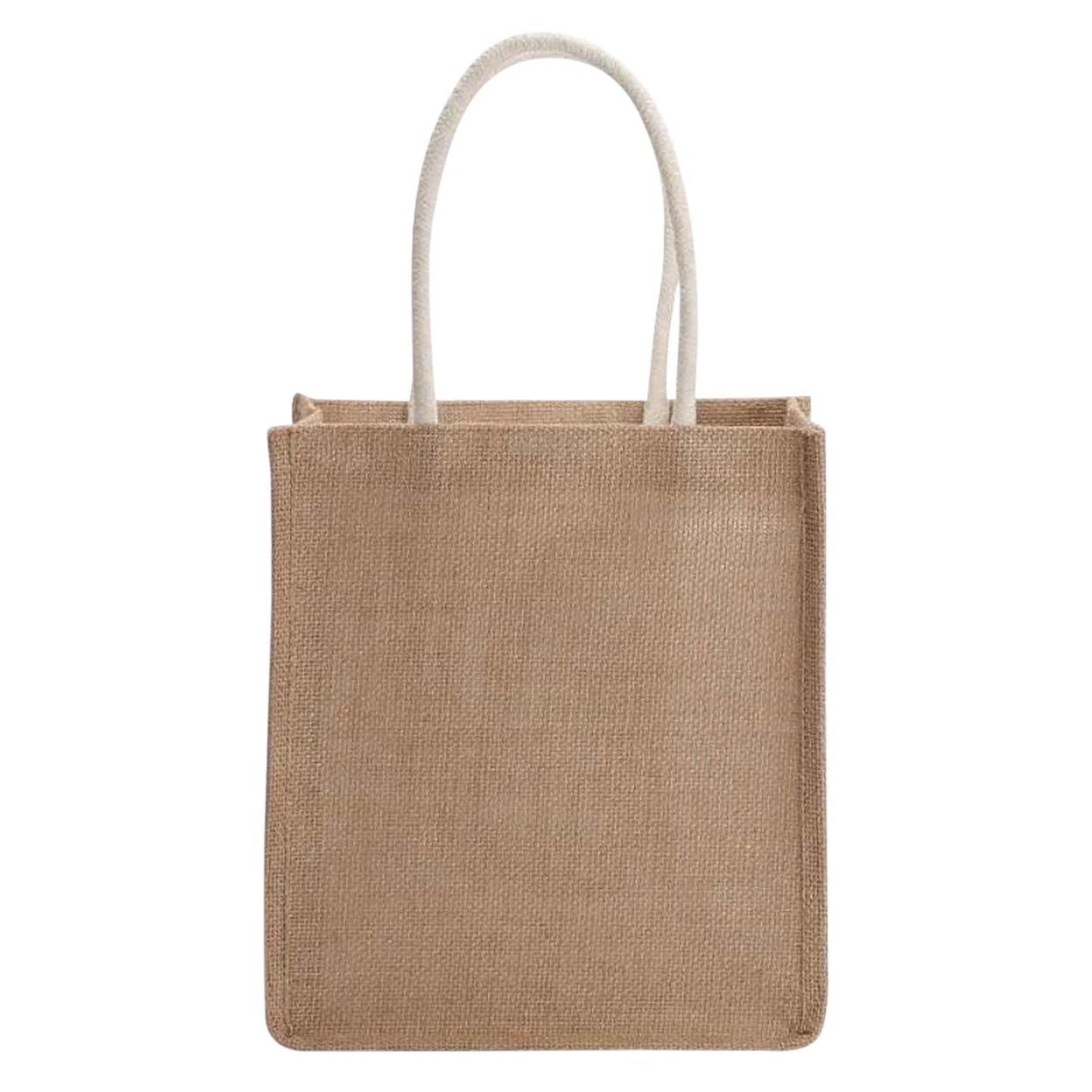 Reusable Women's Jute Tote Bags With Handles For Shopping