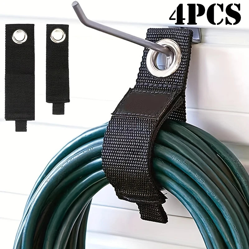 Feature Heavy Duty Storage Straps Reusable Extension Cord Organizer Cable Ties Hose Holder Garage