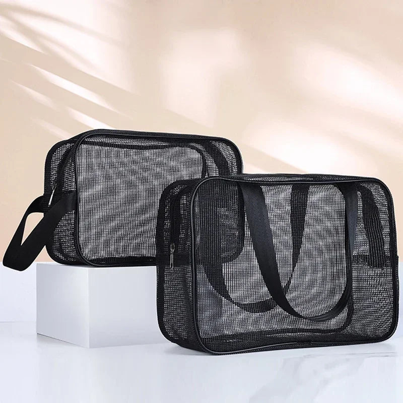 Mesh Wash Beach Bag For Travel Cosmetic Pouch Bath Organizer