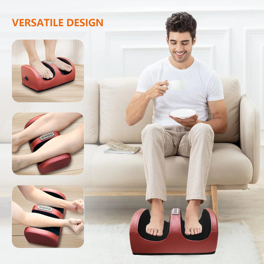 Foot Massage Machine Electric Heating Foot Kneading Leg Massager Home Relaxation Gifts for Christmas and Valentine's Day