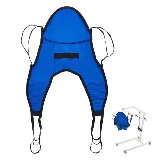 Patient Lift Sling with Head Support Small Size U Shape Divided Leg Sling