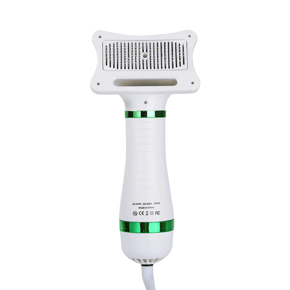 2 In 1 Portable Cat Grooming Brush Low Noise Dog Hair Dryer Comb Pet Hair Removal Dust Proof Grooming Tool for Small Medium Large Dogs Cats