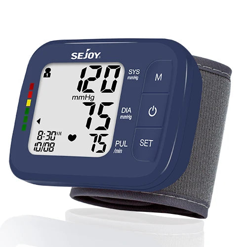 Sejoy Digital Wrist Blood Pressure Monitor Sphygmomanometer Heart Rate Meter DBP-2261