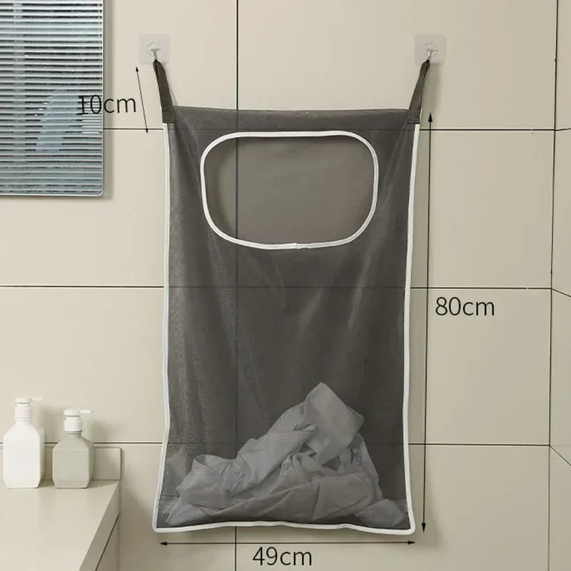 Over The Door Hanging Laundry Basket Wall Mounted Storage