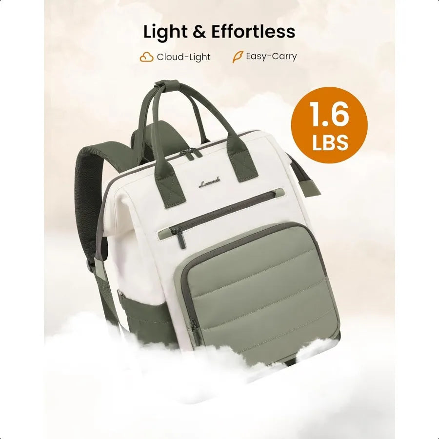 Women's Puffer Laptop Backpack 15.6 Inch for Work School