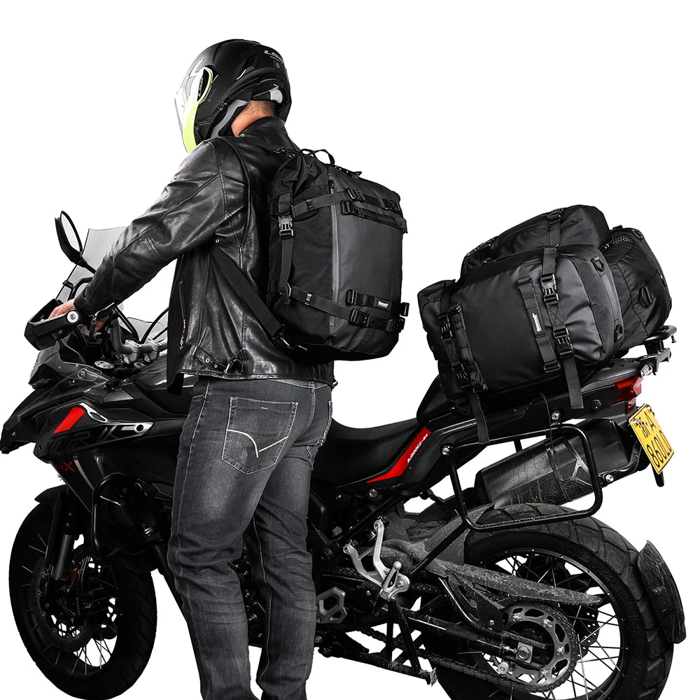 Rhinowalk Motorcycle Rear Seat Bag Waterproof 10L 20L 30L