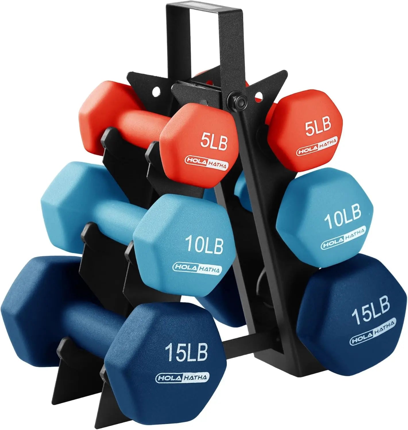 Neoprene Dumbbell Set With Rack For Home Strength Training