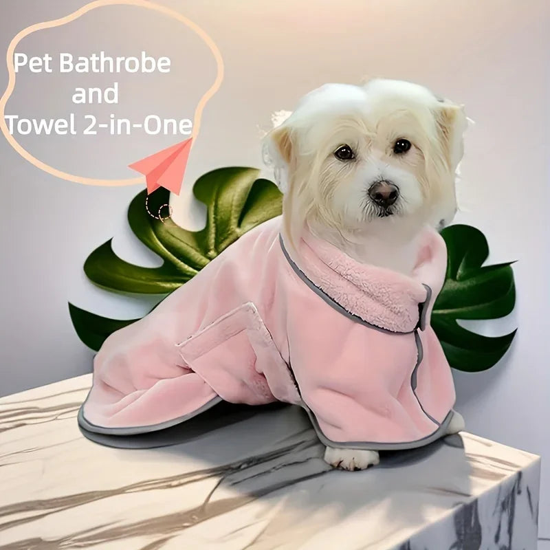 1pc Dog Absorbent Bath Towel Pet Cooling Absorbent Bathrobe Bath Towel for Pet Cleaning Dog Pet Wash Towel