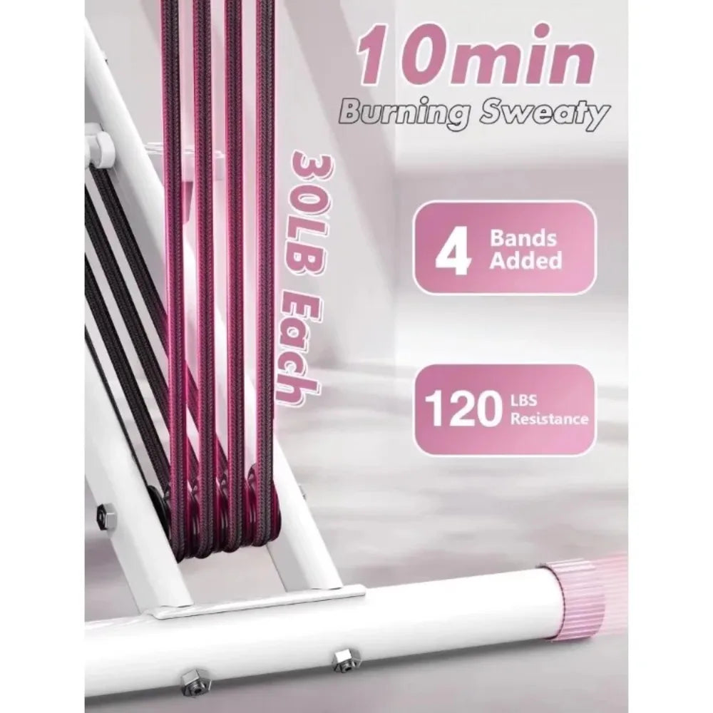 Rodeo Core Foldable Multisystem Quadriceps Rowing Machine With ResistanceBands Home