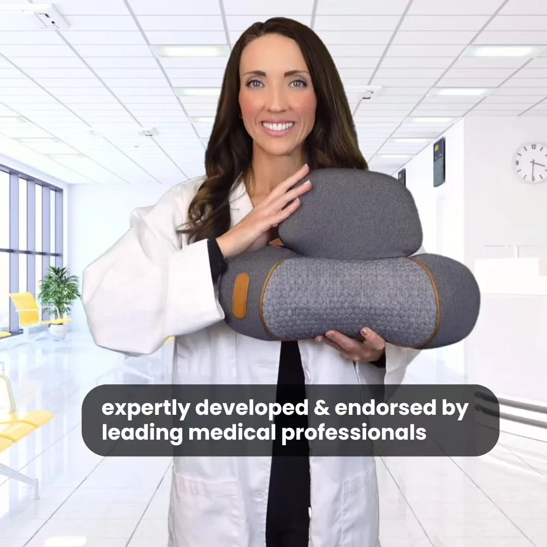 Soothe 3 in 1 Neck Massager Cervical Pillow Hot Compress Vibration Massage Neck Traction Relax Pillow Spine Support Massager