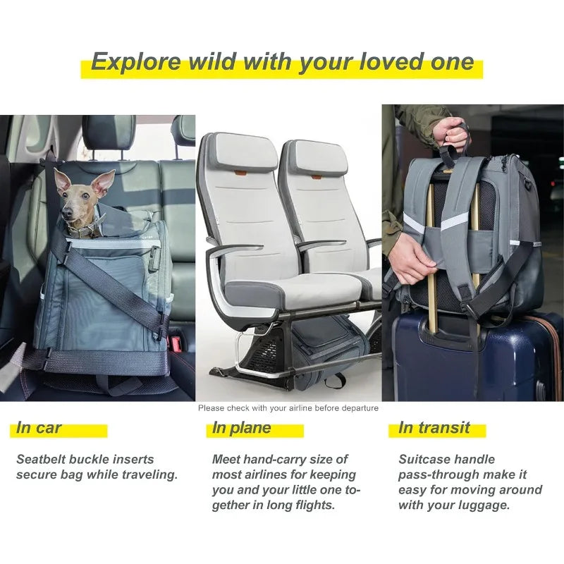 Expandable Pet Carrier Airline Approved Foldable Backpack