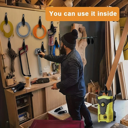 Feature Heavy Duty Storage Straps Reusable Extension Cord Organizer Cable Ties Hose Holder Garage