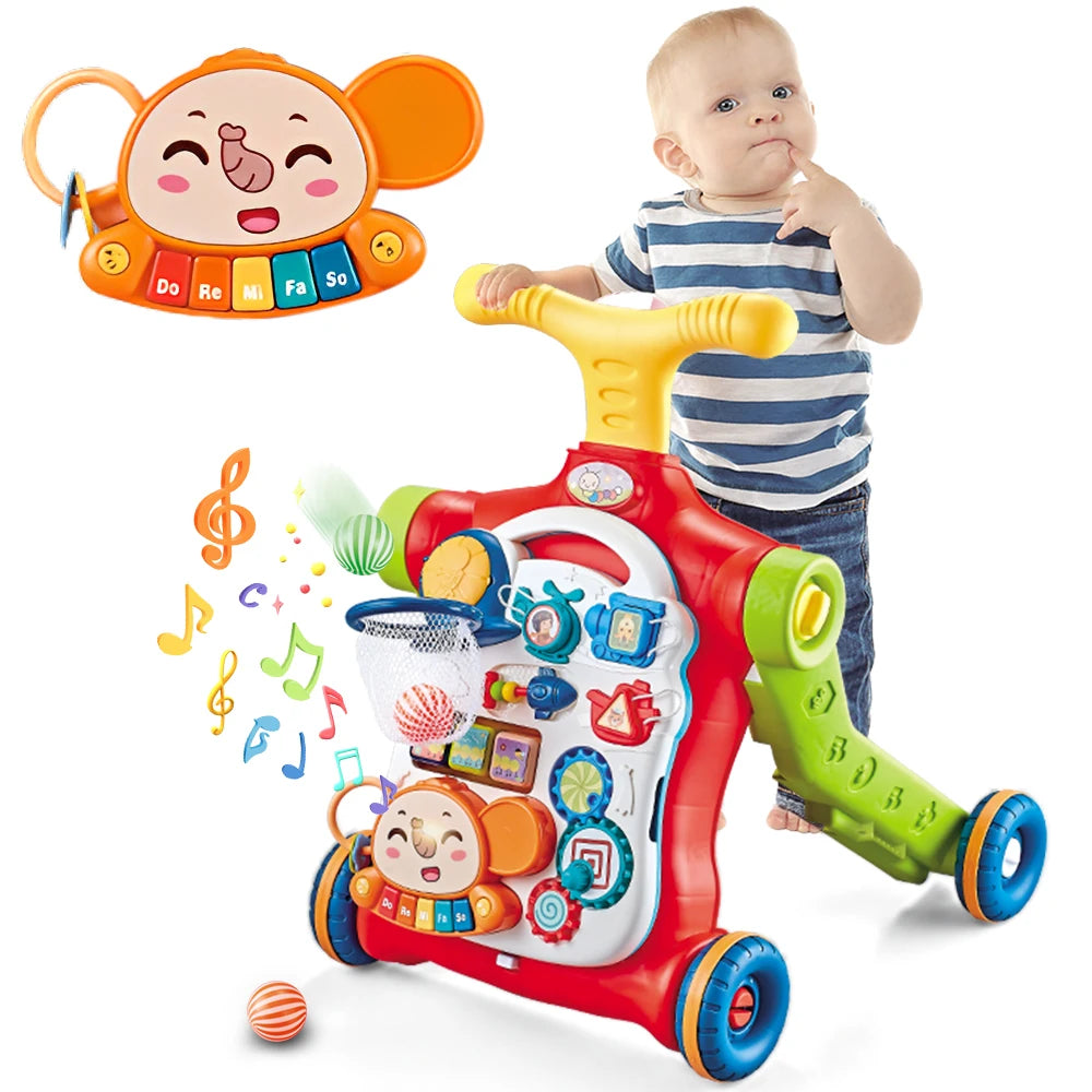 VATOS 5 In 1 Baby Walker Sit To Stand Learning Scooter