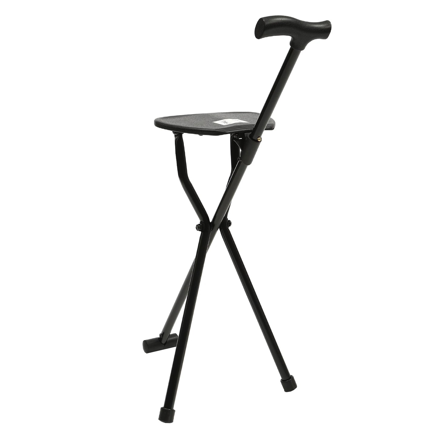 Walking Stick Cane Chair Folding Seat Tripod Stool Elderly Aid Portable 35.4 Inch Tall