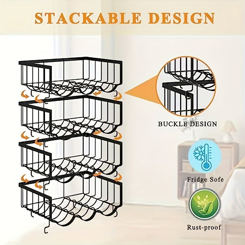 Stackable Water Bottle Rack Organizer For Cabinet And Fridge