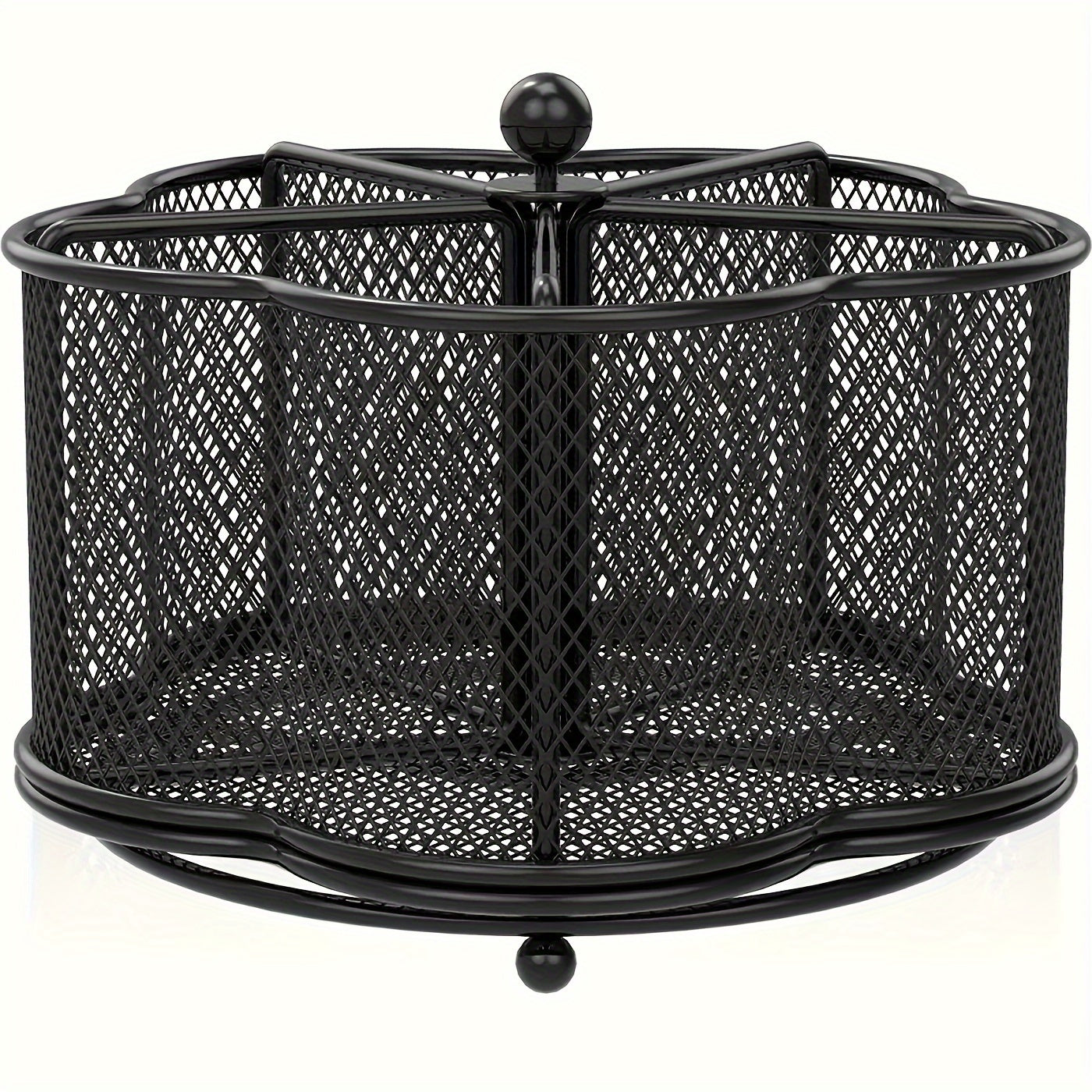 TUDOCCY Metal Kitchen Utensil Holder Rotating 5 Compartments