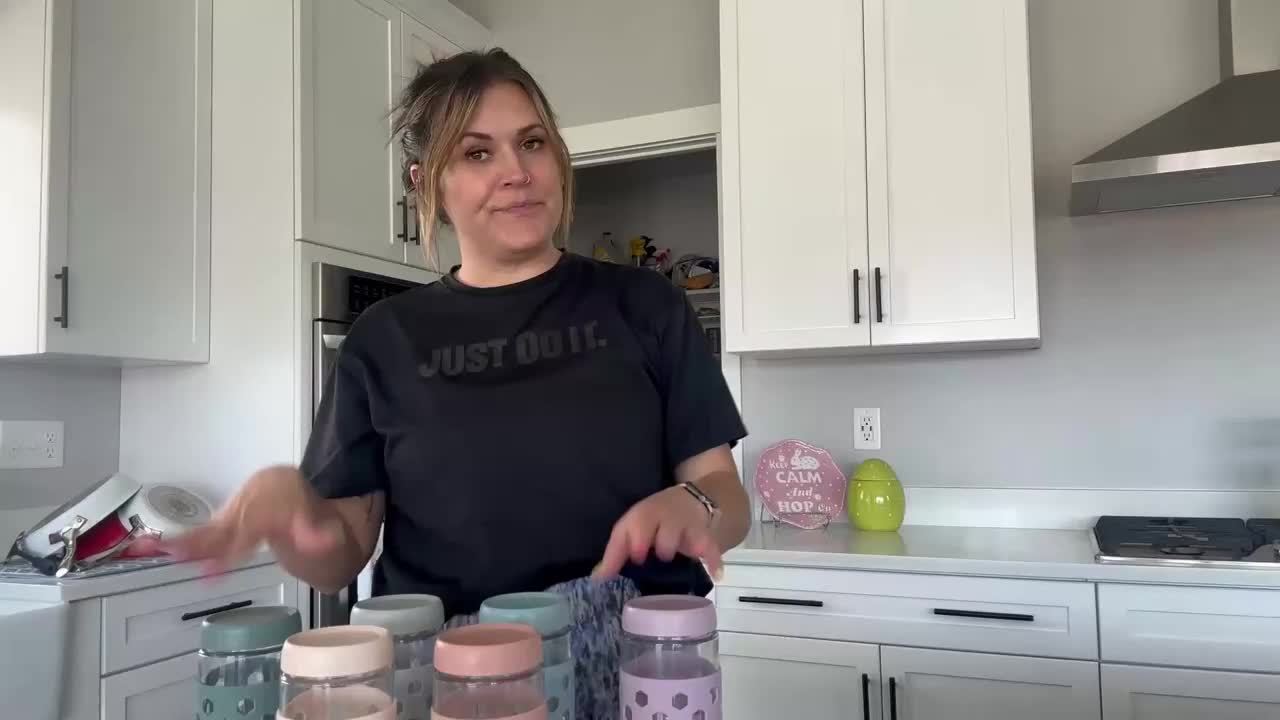 Grinkwell Glass Airtight Jars Set with Silicone Sleeves