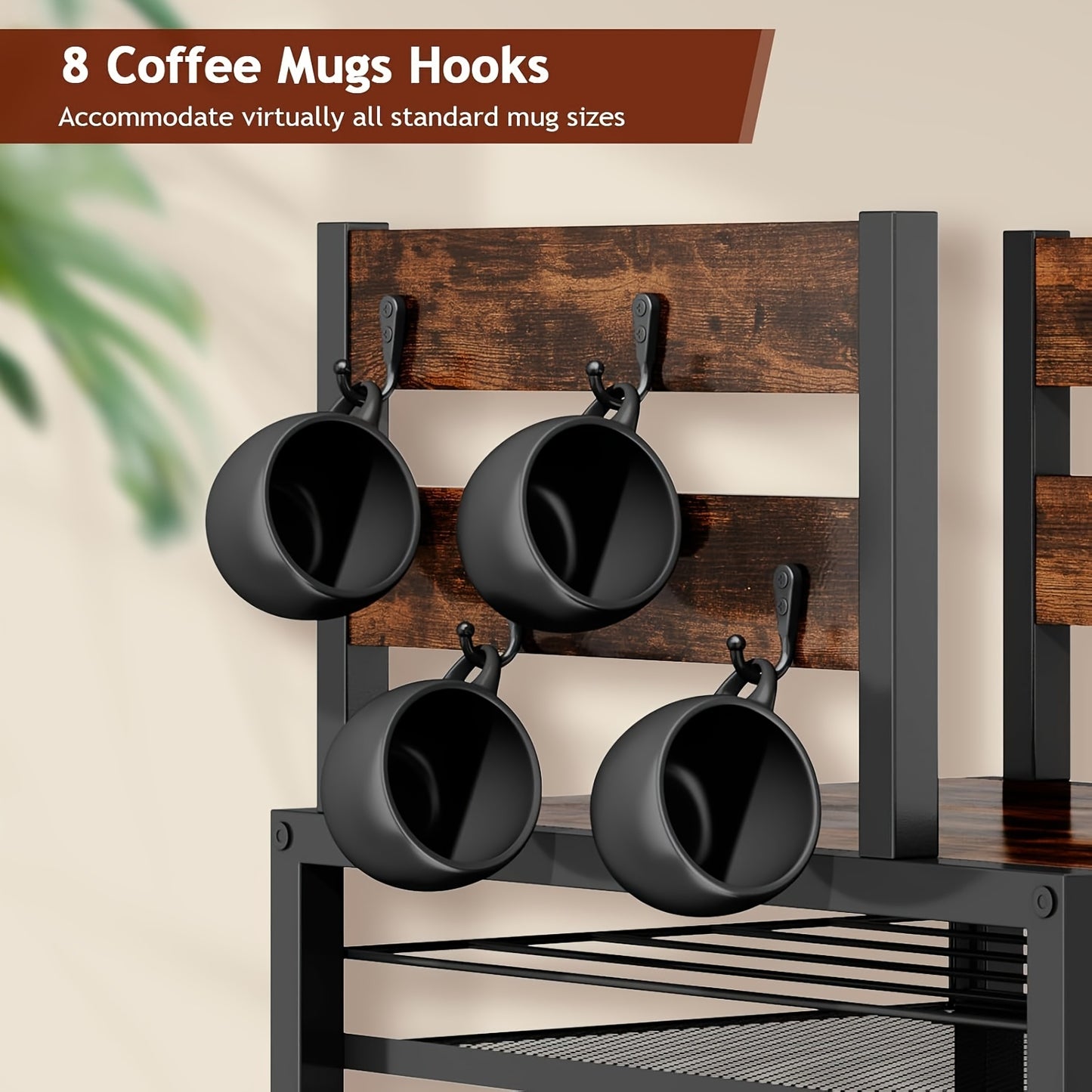 Coffee Capsule Storage Rack And Mug Holder Double Layer Stand